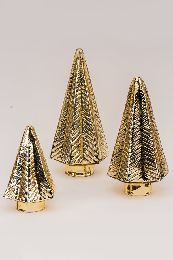 Gold | Led Fitted Glass Christmas Tree