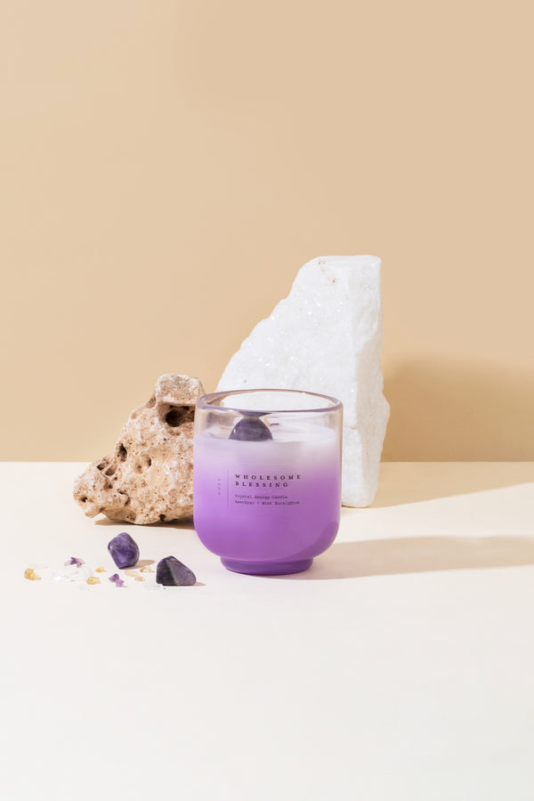 Amethyst & Citrine | Scented Candles | Set of 2