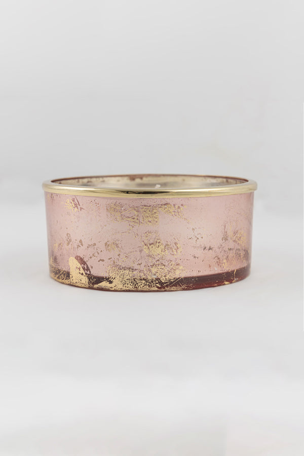Rose Gold Foiled Flat Bowl | Scented Candle