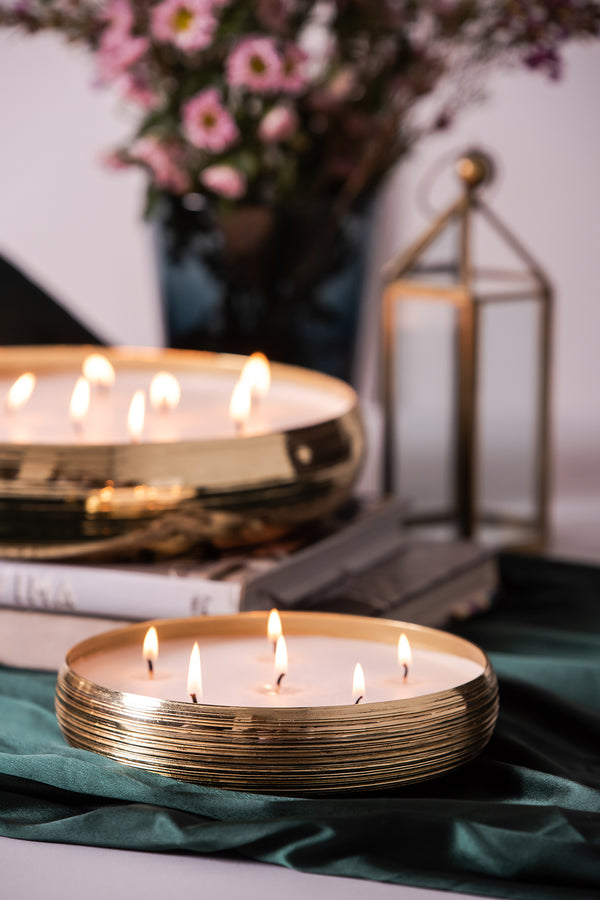Jali | Gold Tray | Scented Candle